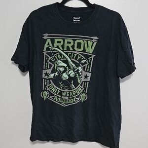Black Funko Green Arrow L Graphic T-Shirt